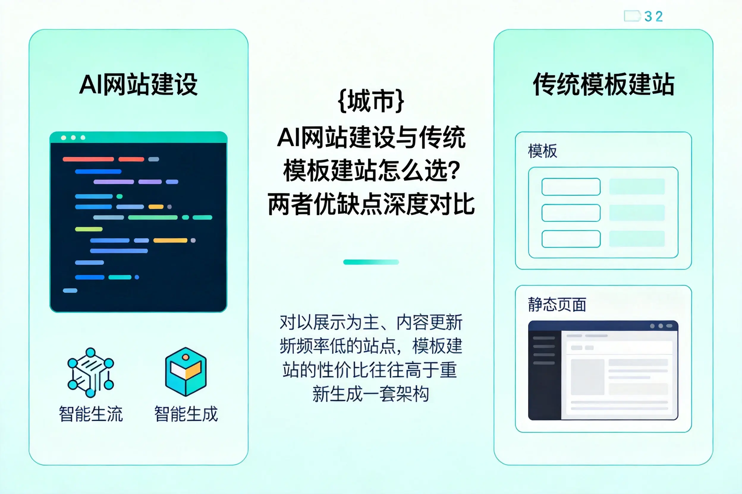 信阳AI网站建设与传统模板建站怎么选?两者优缺点深度对比
