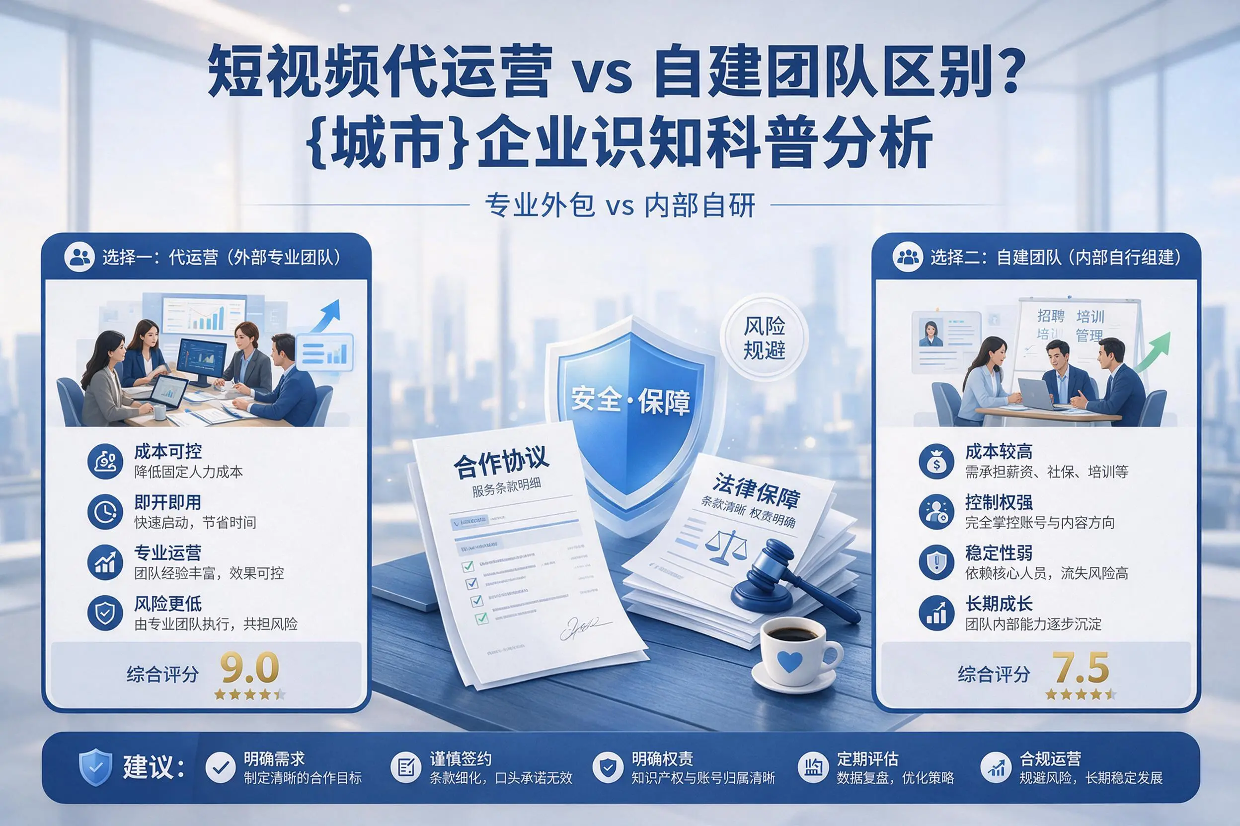 短视频代运营与自建团队区别?信阳企业认知科普分析