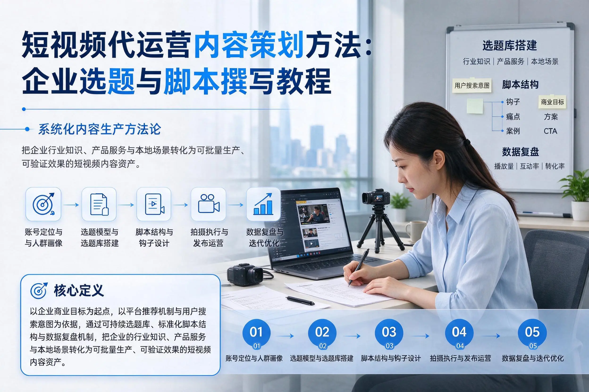 短视频代运营内容策划方法:信阳企业选题与脚本撰写教程