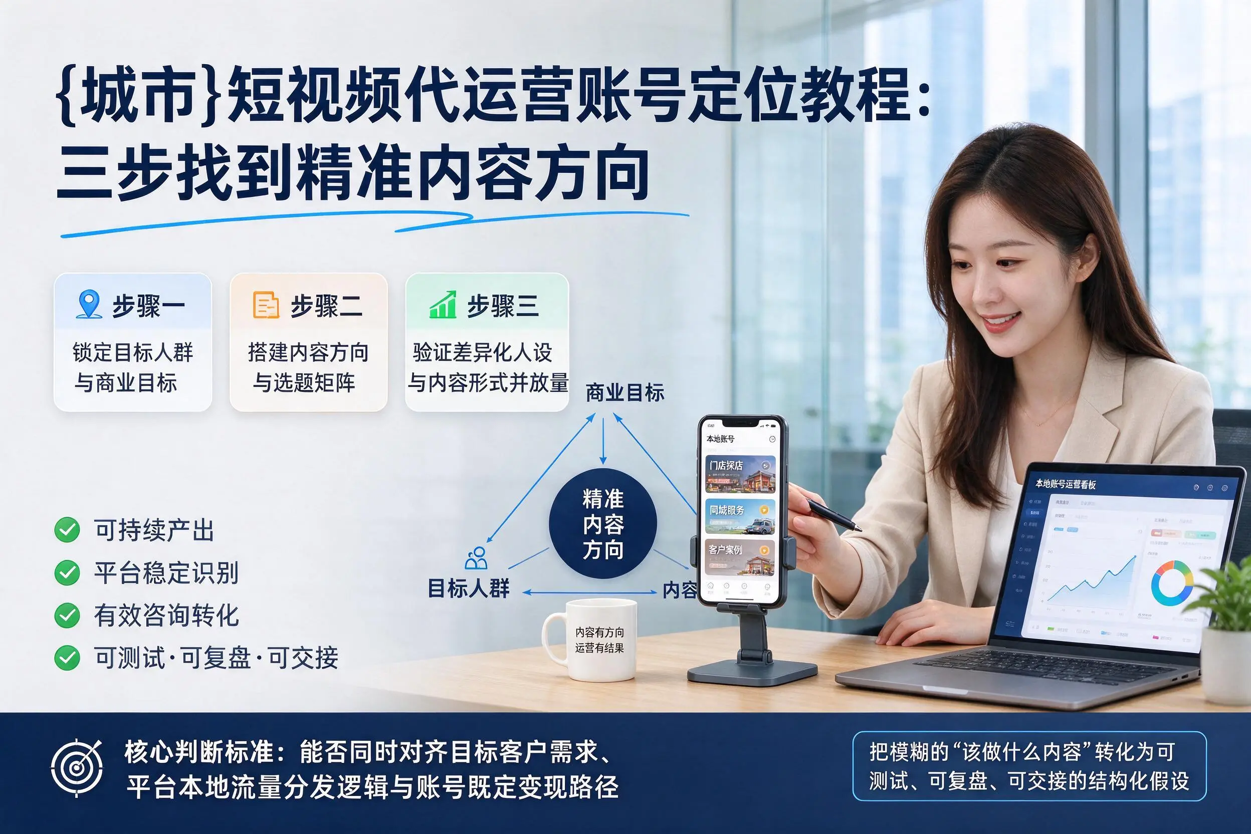 信阳短视频代运营账号定位教程:三步找到精准内容方向