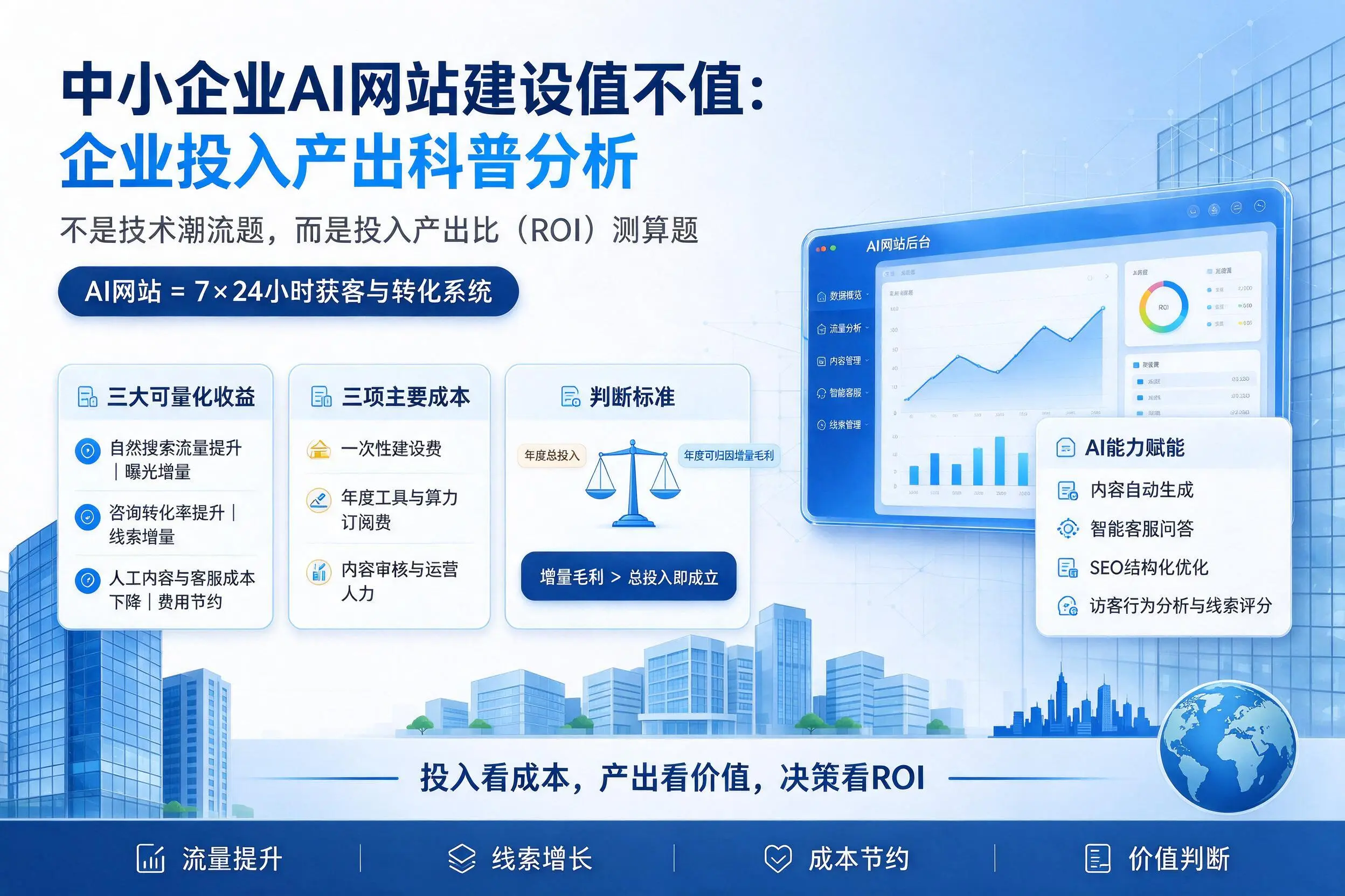 中小企业AI网站建设值不值:信阳企业投入产出科普分析