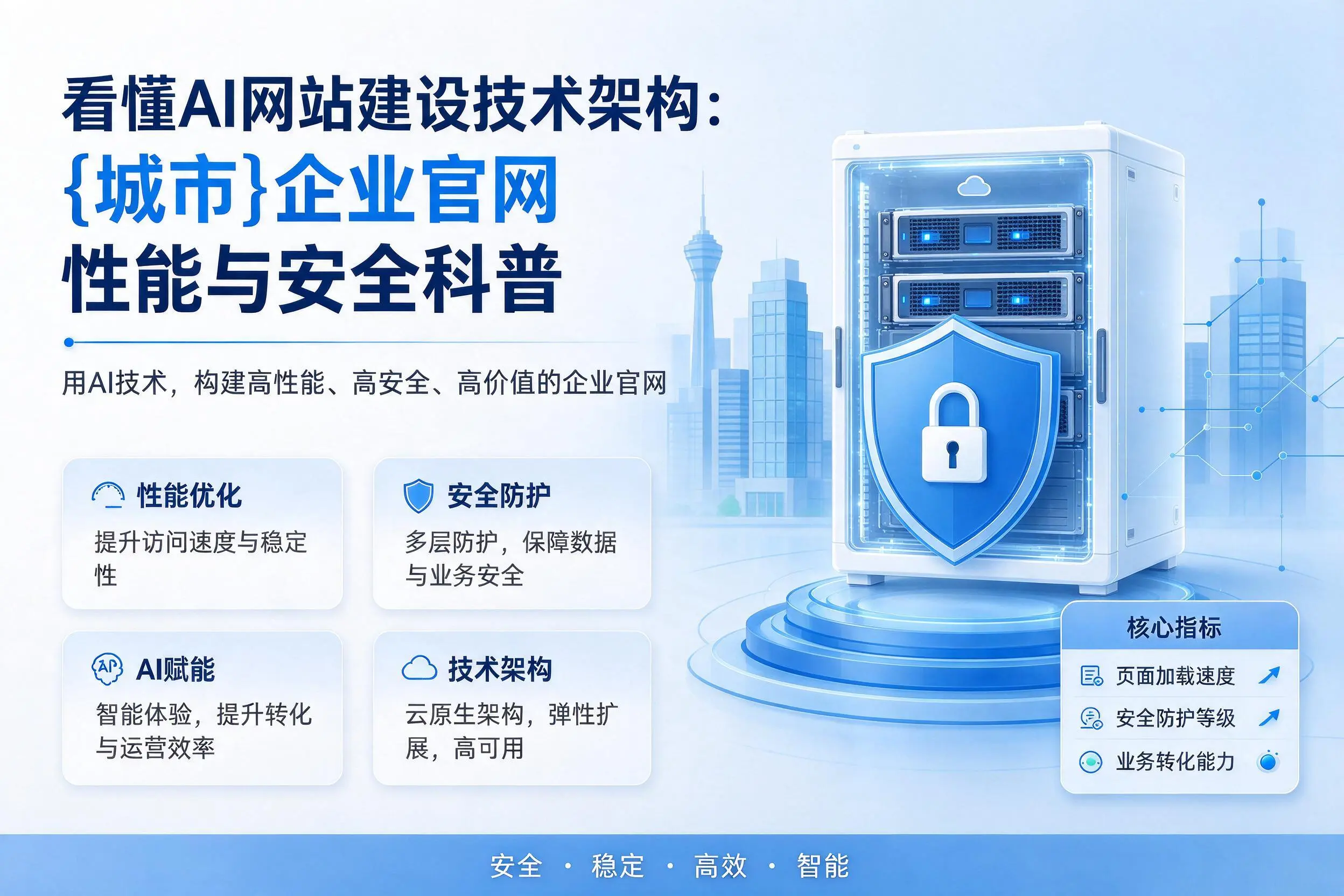 看懂AI网站建设技术架构:信阳企业官网性能与安全科普