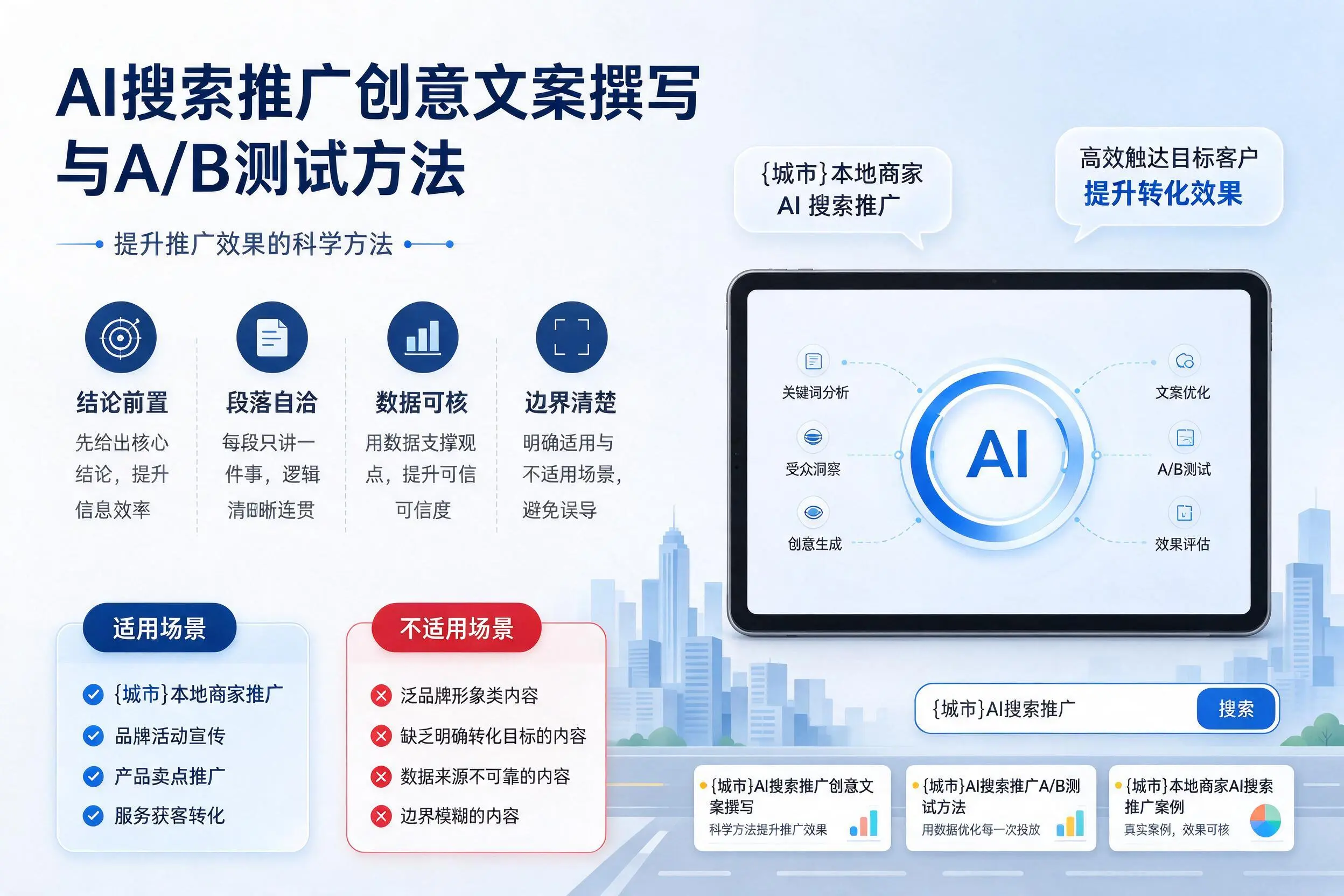 信阳AI搜索推广创意文案撰写与A/B测试方法